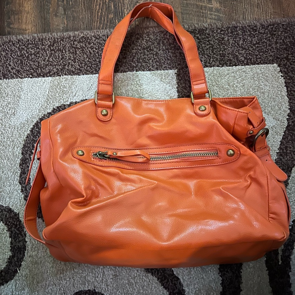 Jaye Hersh Hollywood Intuition Orange Vegan Leather Bag